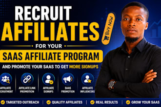 recruit affiliates for your saas affiliate program and software promotion