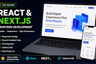 build a professional react frontend with tailwind CSS