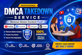 send dmca takedown to remove harassing content from fb insta tiktok youtube gogl