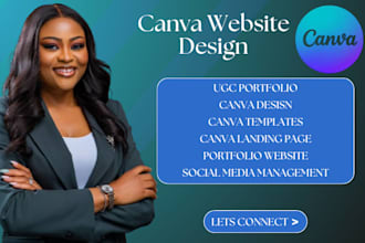 design canva website design ugc website social media canva template
