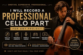 record a professional cello part for any project