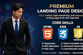 create responsive premium landing page