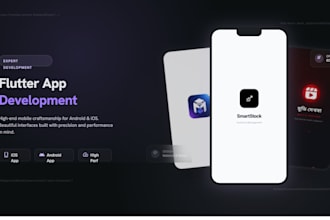 develop flutter app with firebase, supabase and modern UI