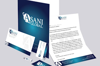 design business card and letterhead and branding stationery