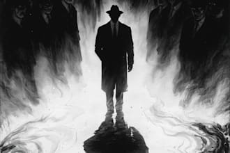 draw noir, horror and dark comic book art and illustrations