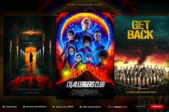 design a professional modern movie poster