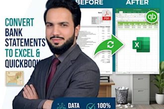 convert bank statements to excel CSV and quickbooks