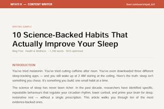 write engaging SEO friendly blog posts and articles