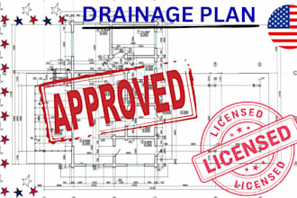 design drainage plan, grading plan, storm water plan, for city permit approval