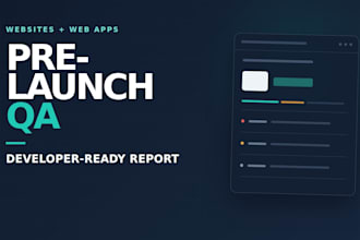 test your website or web app before launch and send a QA report
