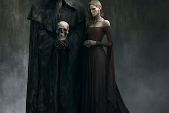 horror dark fantasy female male character desing