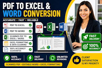pdf to excel and word converstion