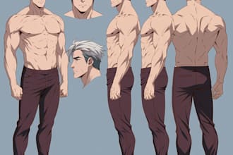 draw character design reference sheet