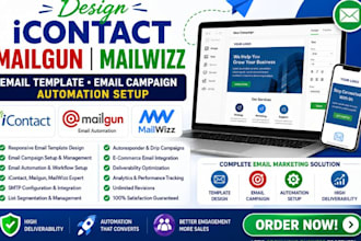 design icontact mailgun mailwizz email template email campaign automation setup