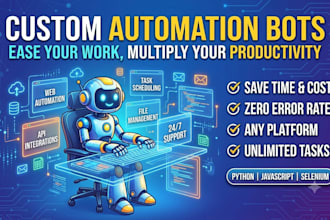 develop custom automation bots to streamline your workflow