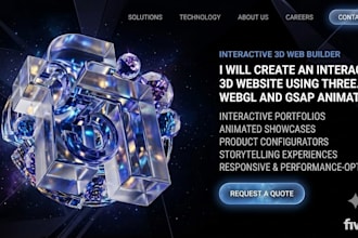 create an interactive 3d website using threejs, webgl and gsap animation