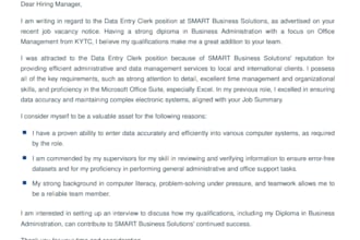a professional cover letter for your job application