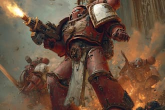 create a warhammer 40k character art