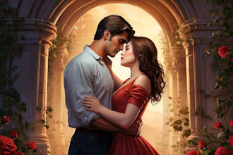 draw cover and romance illustration for novels