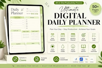 design printable planners, journals and canva templates