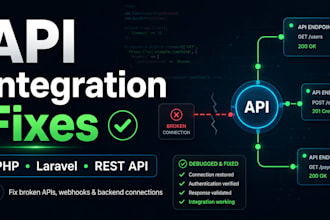 fix broken API integrations in PHP or laravel