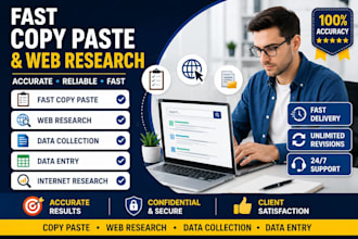 copy paste work and web research