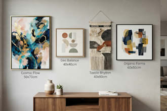 design cool abstract digital wall art