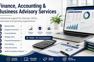 prepare business plans, budgets, financial models and proposals
