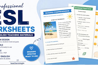 create esl worksheet and teaching materials