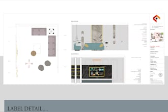 create living room furniture 2d design and detailed working drawings