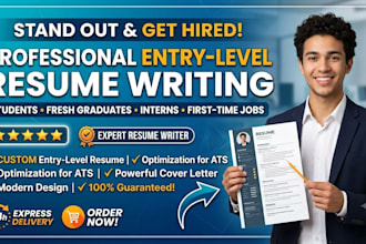 write an ats friendly entry level resume and CV