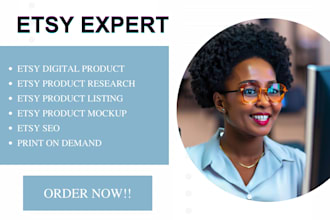 do etsy shop setup for etsy digital product,etsy listing and etsy SEO for store