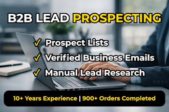 do b2b lead prospecting, lead list and email list building