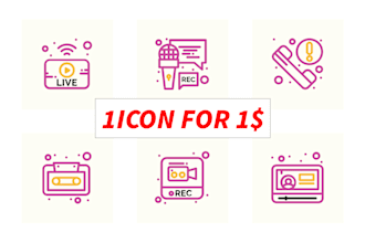 design modern custom icon set for your website and app