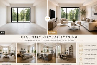 do realistic virtual staging for real estate property listings