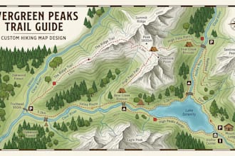 design custom hiking maps, trail maps and outdoor adventure maps