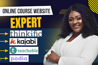 kajabi website design kajabi sales funnel thinkific teachable podia website