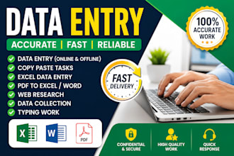 be your data entry operator