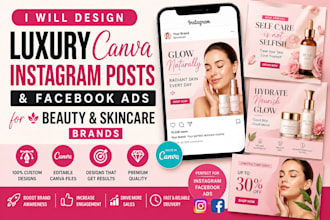 design luxury canva instagram and facebook ads for brands