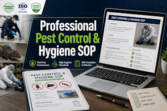 create a haccp aligned food safety and pest control manual