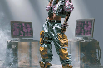 cyberpunk hacker character art
