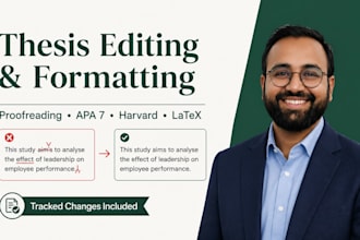 edit, format and proofread your thesis, dissertation or research paper