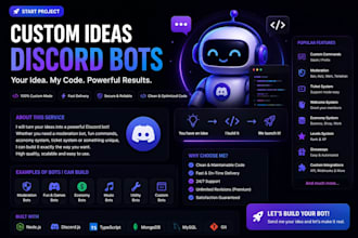 develop a discord bot with custom features