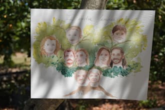 paint your family tree in watercolour