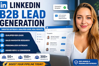 help with revamp linkedin outreach ads followup marketing b2b list sales closer
