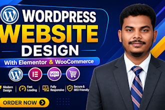 design a custom wordpress website with elementor