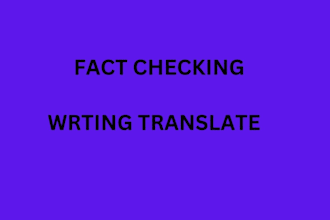 do fact checking and writing