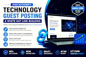do tech guest post backlink, technology blogs on high da USA tech blogs