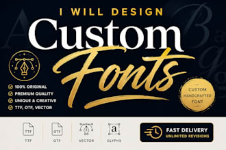 create a custom font, typeface, typography ttf and otf for your project