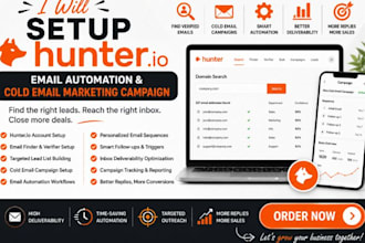 setup hunter io email automation hunter io cold email marketing campaign